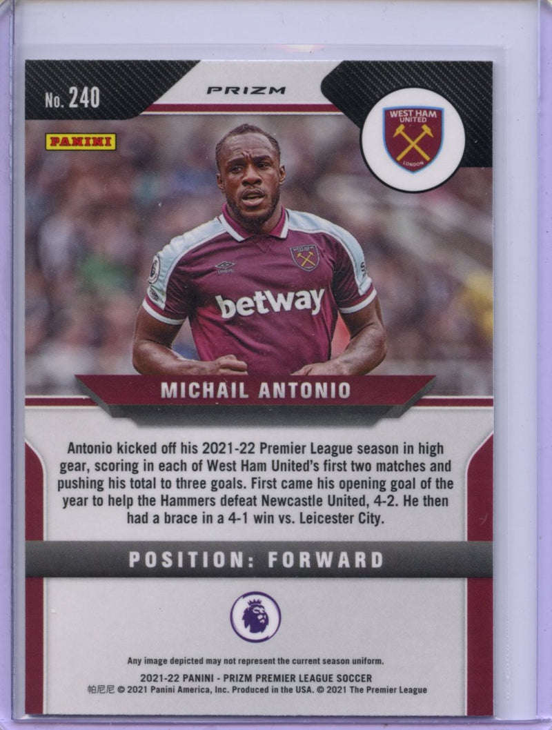 2021-22 Panini Prizm Premier League Michail Antonio Silver Prizm