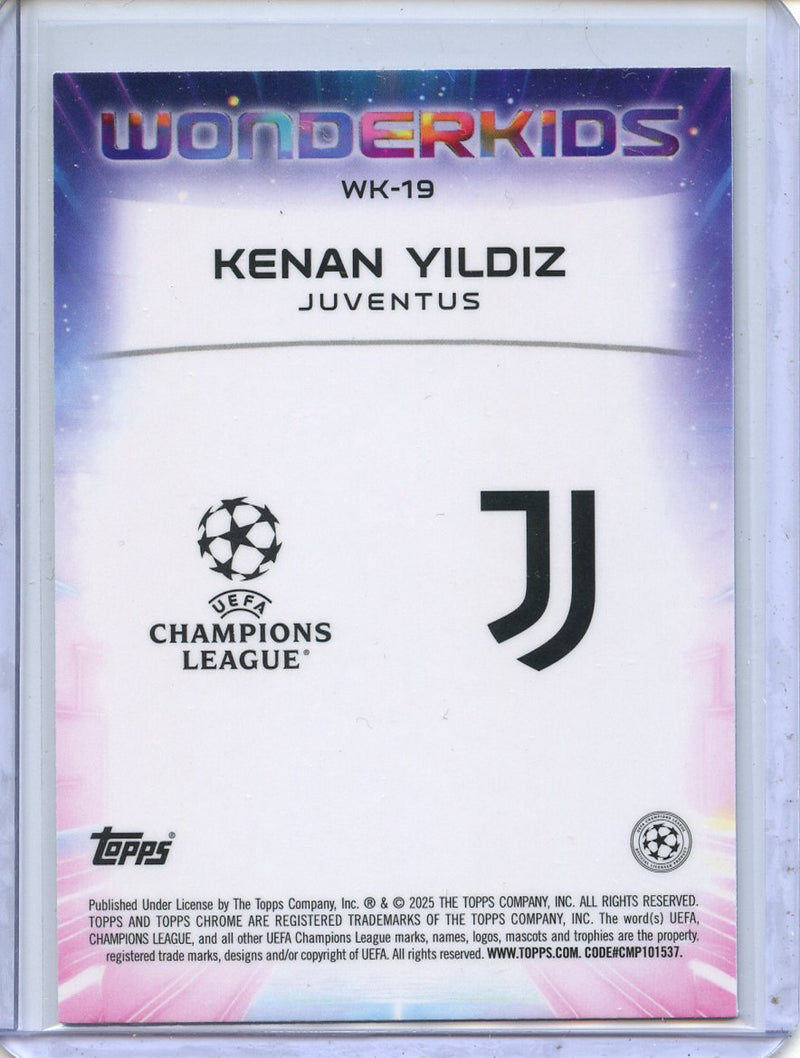 2024-25 Topps Chrome UEFA Club Comps Kenan Yildiz Wonderkids WK-19