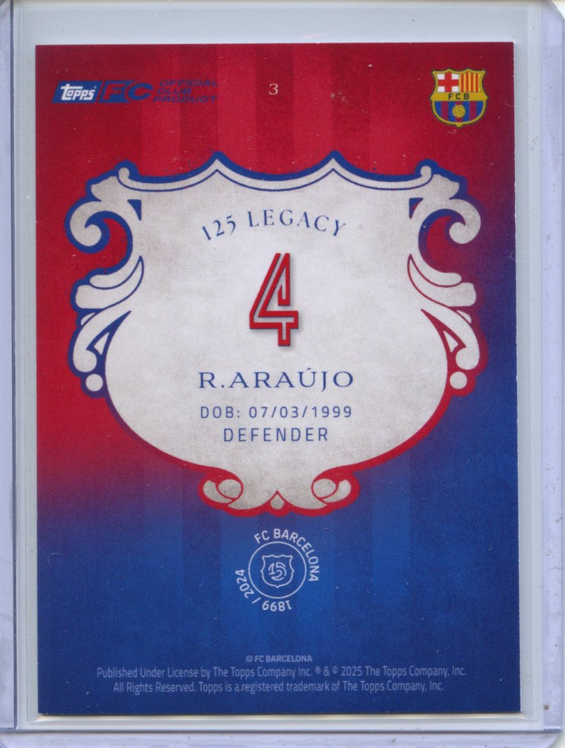 2024-25 Barcelona 125th Anniversary Ronald Araujo Legacy