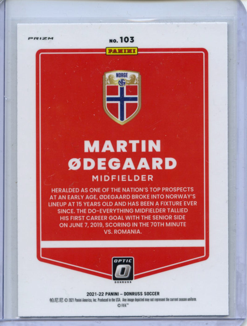 2021-22 Panini Donruss Road To Qatar Martin Odegaard Optic Holo
