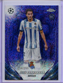 2023-24 Topps Chrome UEFA Arsen Zakharyan Violet Speckle Refractors 214/299