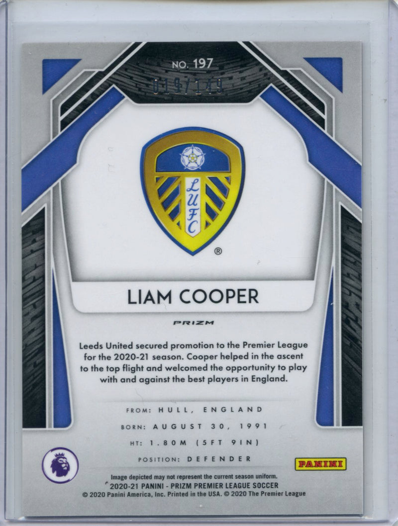 2020-21 Panini Prizm Premier League Liam Cooper Red Prizm 19/149