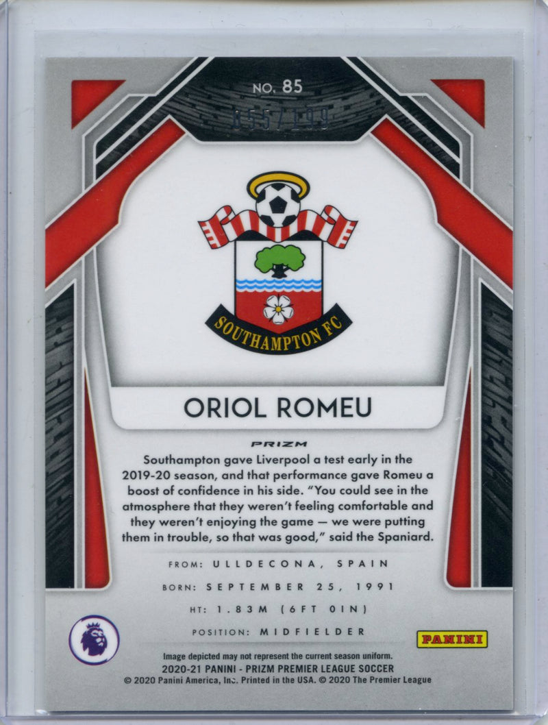 2020-21 Panini Prizm Premier League Oriol Romeu Blue Prizm 55/199