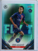 2023-24 Topps Chrome UEFA Ethan Mbappe Aqua Prism Refractor