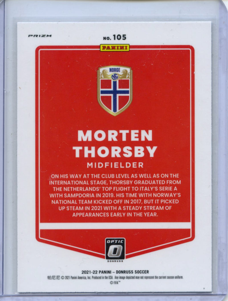 2021-22 Panini Donruss Road To Qatar Morten Thorsby Optic Holo