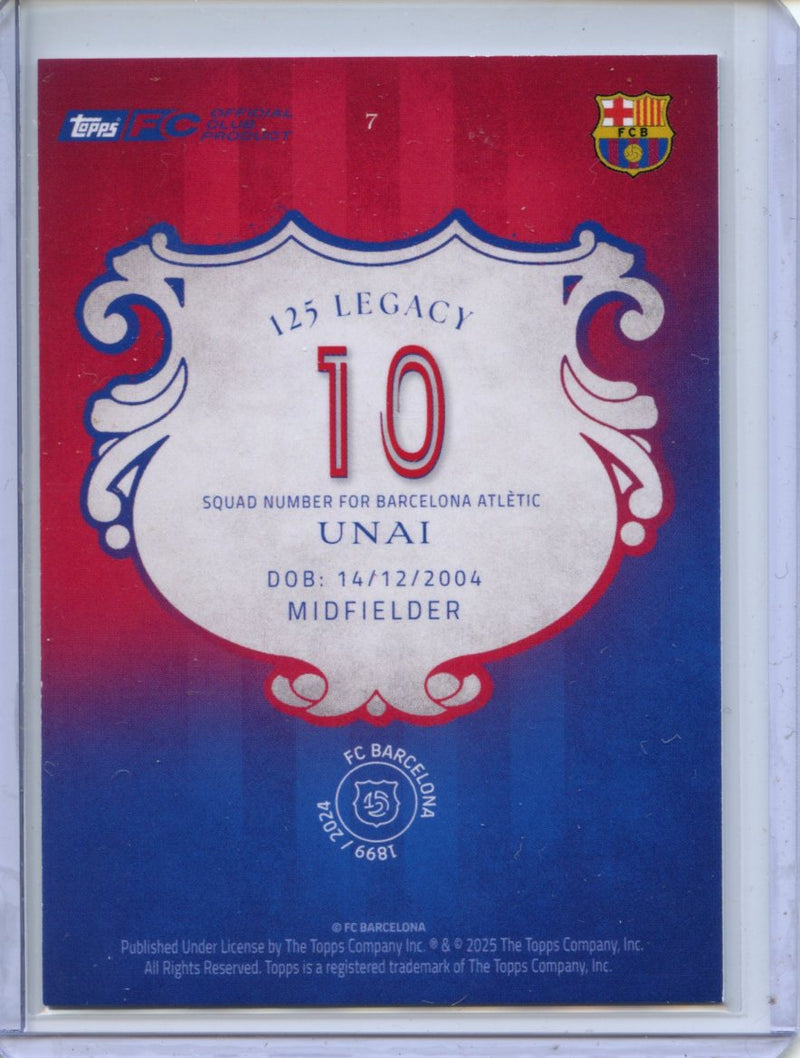 2024-25 Barcelona 125th Anniversary Unai Hernandez Legacy