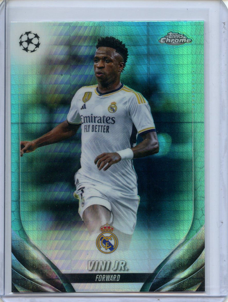 2023-24 Topps Chrome UEFA Vini Jr Aqua Prism Refractor