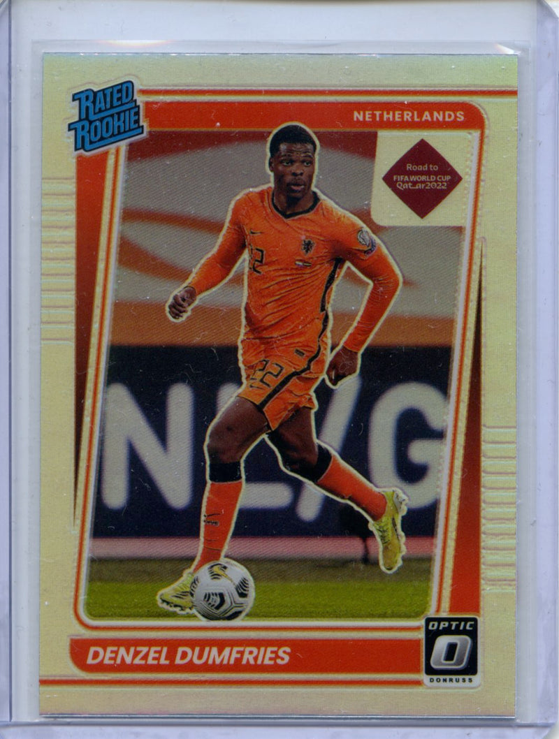 2021-22 Panini Donruss Road To Qatar Denzel Dumfries Optic Holo