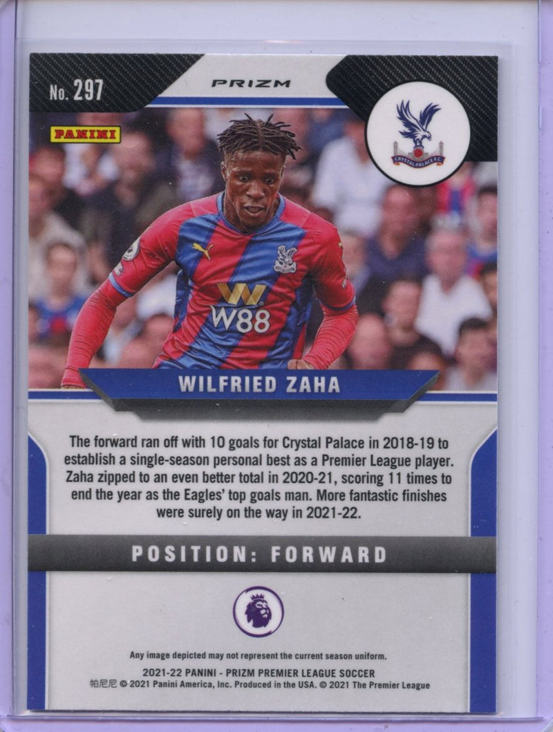 2021-22 Panini Prizm Premier League Wilfried Zaha Silver Prizm