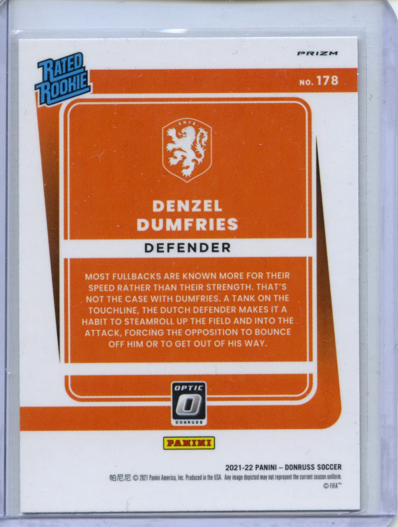 2021-22 Panini Donruss Road To Qatar Denzel Dumfries Optic Holo