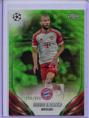 2023-24 Topps Chrome UEFA Konrad Laimer Neon Green Wave Refractor 114/399