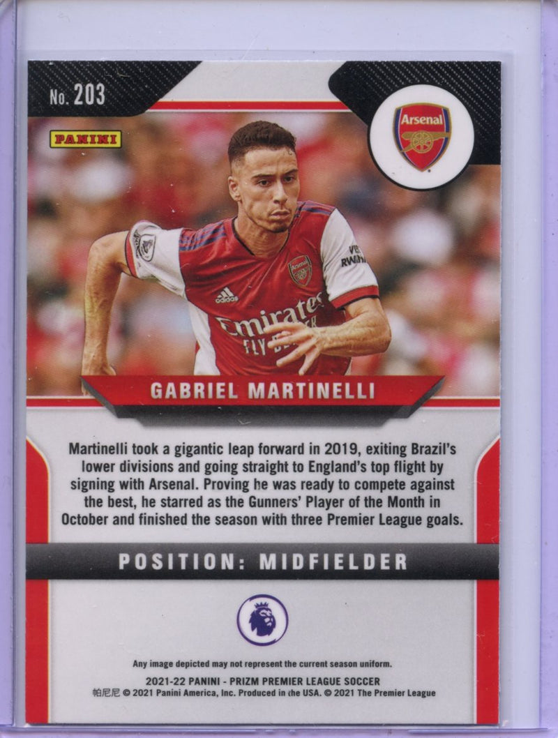 2021-22 Panini Prizm Premier League Gabriel Martinelli