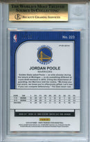 2019-20 Panini NBA Hoops Premium Stock Jordan Poole Purple Flash Prizm 16/35