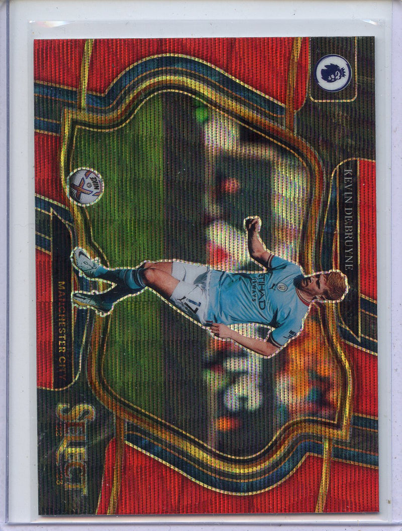 2022-23 Select Premier League Kevin De Bruyne Field Level Wave Red