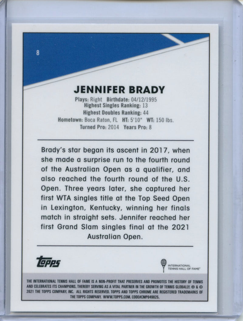 2021 Topps Chrome Tennis Jennifer Brady
