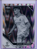 2021-22 Topps Chrome UEFA CL Miguel Gutierrez Black & White Ray Wave Refractor