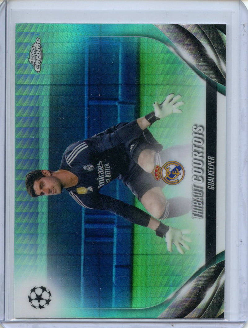 2023-24 Topps Chrome UEFA Thibaut Courtois Aqua Prism Refractor