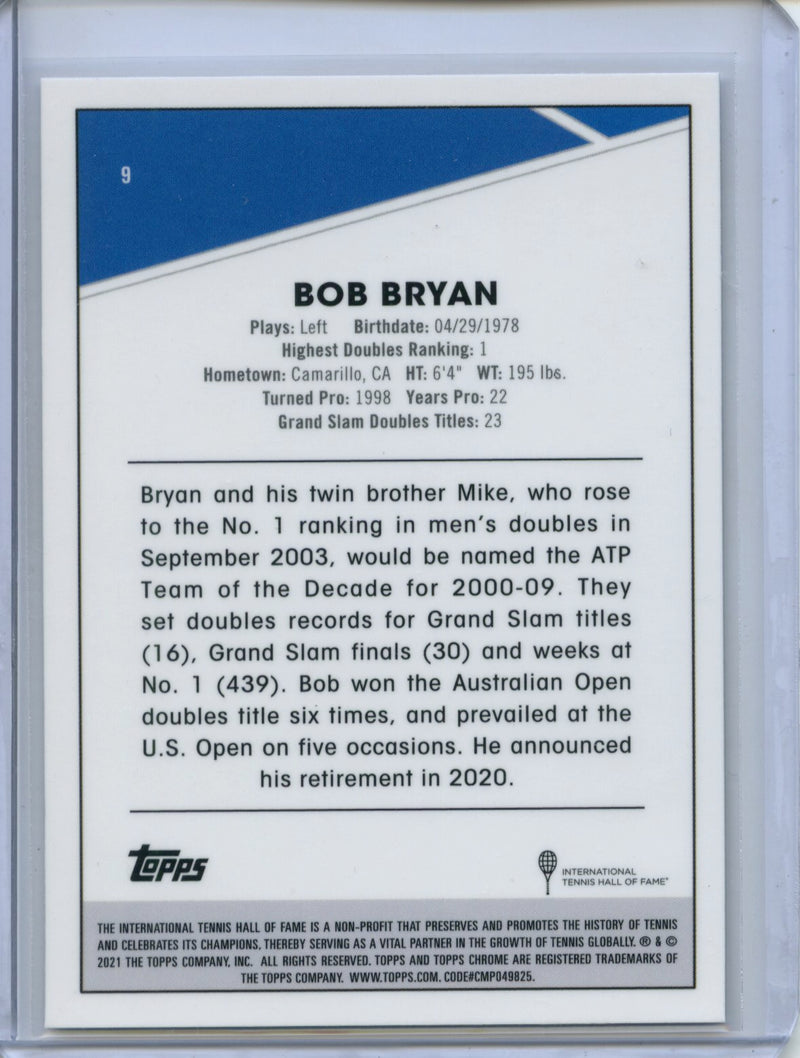 2021 Topps Chrome Tennis Bob Bryan