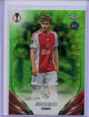 2023-24 Topps Chrome UEFA Mika Godts Neon Green Wave Refractor 364/399