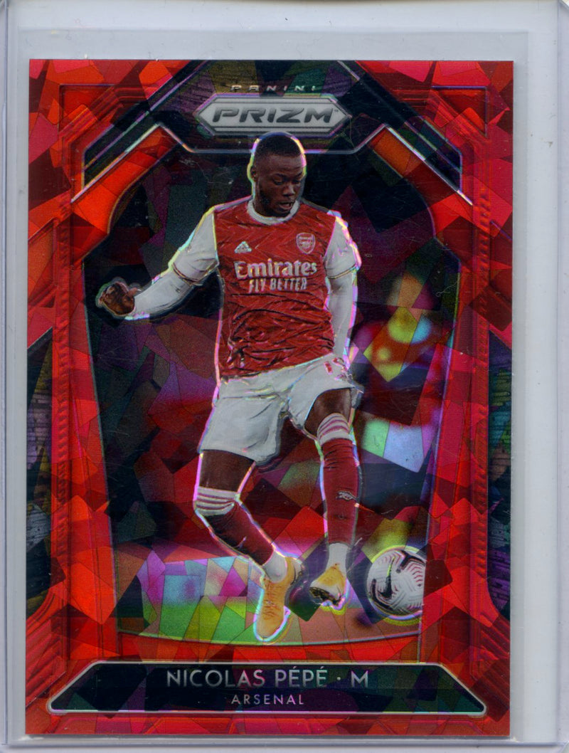 2020-21 Panini Prizm Premier League Nicolas Pepe Red Ice