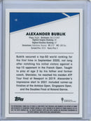 2021 Topps Chrome Tennis Alexander Bublik