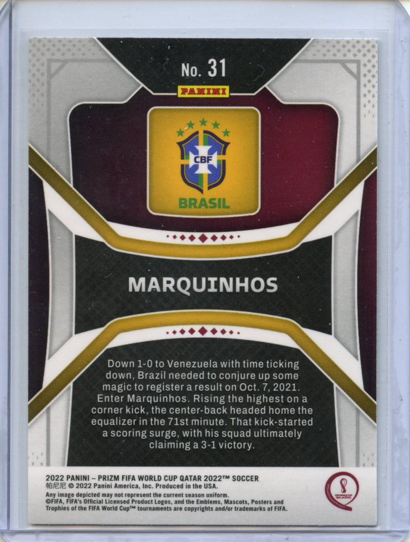 2022 Panini Prizm FIFA World Cup Qatar Marquinhos