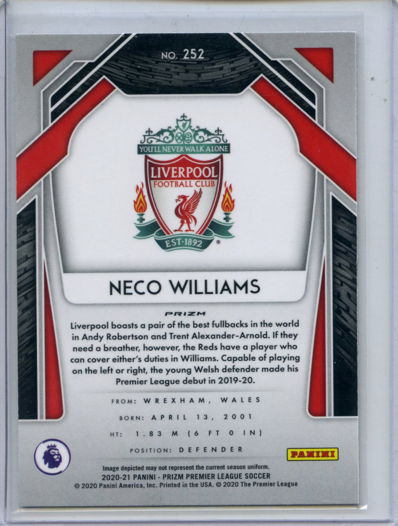 2020-21 Panini Prizm Premier League Neco WIlliams Red Ice