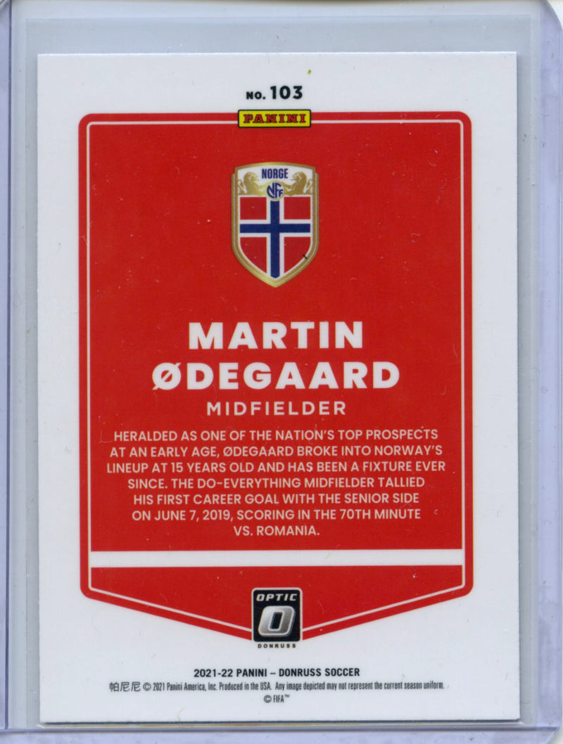 2021-22 Panini Donruss Road To Qatar Martin Odegaard Optic