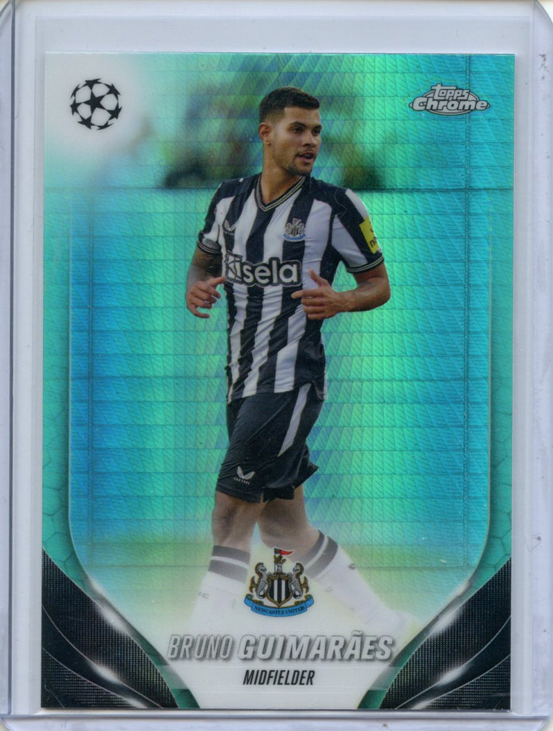 2023-24 Topps Chrome UEFA Bruno Guimaraes Aqua Prism Refractor
