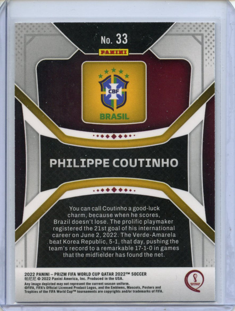 2022 Panini Prizm FIFA World Cup Qatar Philippe Coutinho