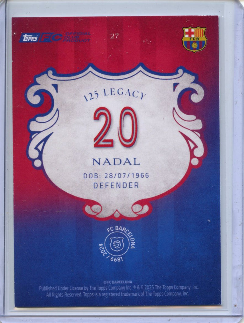 2024-25 Barcelona 125th Anniversary Miguel Angel Nadal Legacy