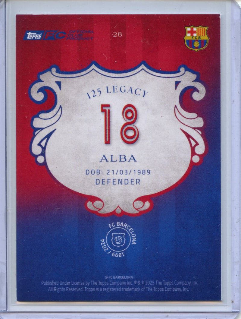 2024-25 Barcelona 125th Anniversary Jordi Alba Legacy
