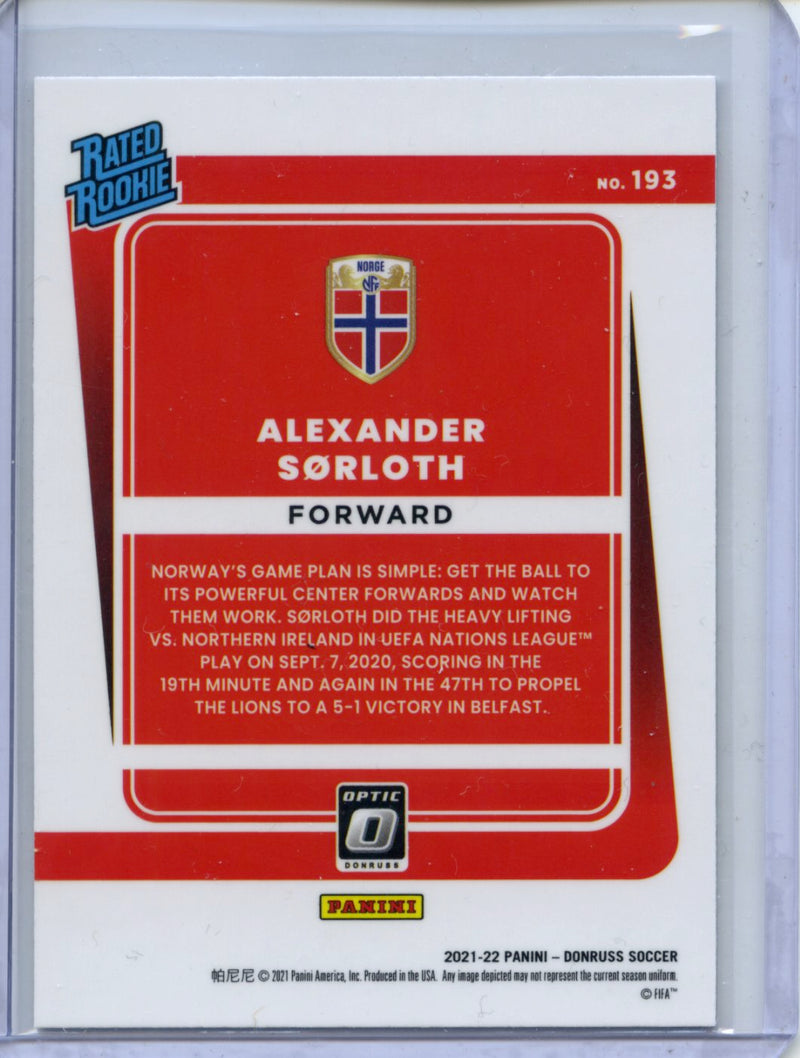 2021-22 Panini Donruss Road To Qatar Alexander Sorloth Optic