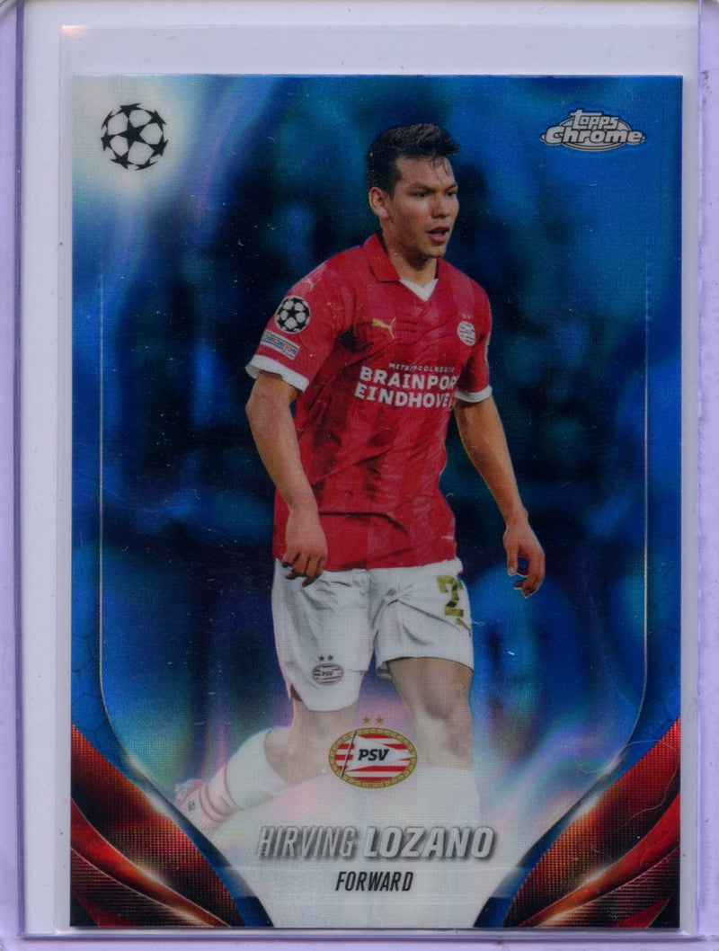 2023-24 Topps Chrome UEFA Hirving Lozano Blue Lava Refractor