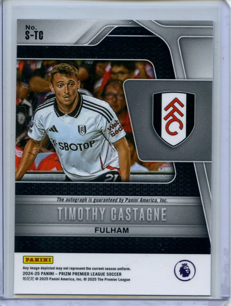 2024-25 Panini Prizm Premier League Timothy Castagne Autograph