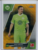 2021-22 Topps Chrome Bundesliga Soccer Max Kruse Gold Wave Refractor 43/50