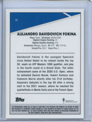 2021 Topps Chrome Tennis Alejandro Davidovich Fokina