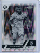 2022-23 Topps Chrome UEFA Karim Benzema Black & White Ray Wave