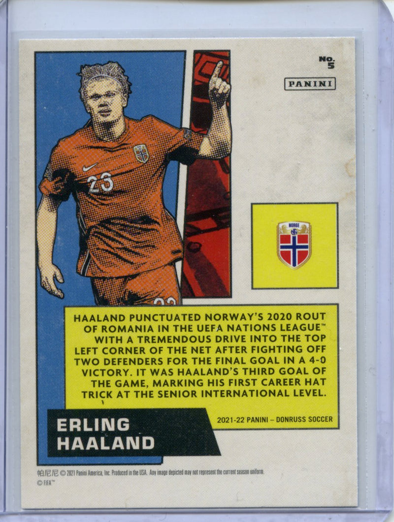 2021-22 Panini Donruss Road To Qatar Erling Haaland Net Marvels