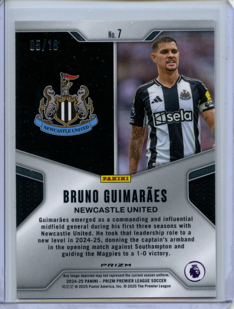 2024-25 Panini Prizm Premier League Bruno Guimaraes Brilliance Gold 5/10