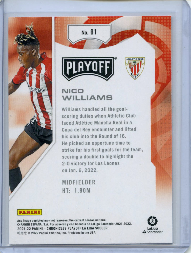 2021-22 Panini Chronicles Soccer Nico Williams Playoff La Liga