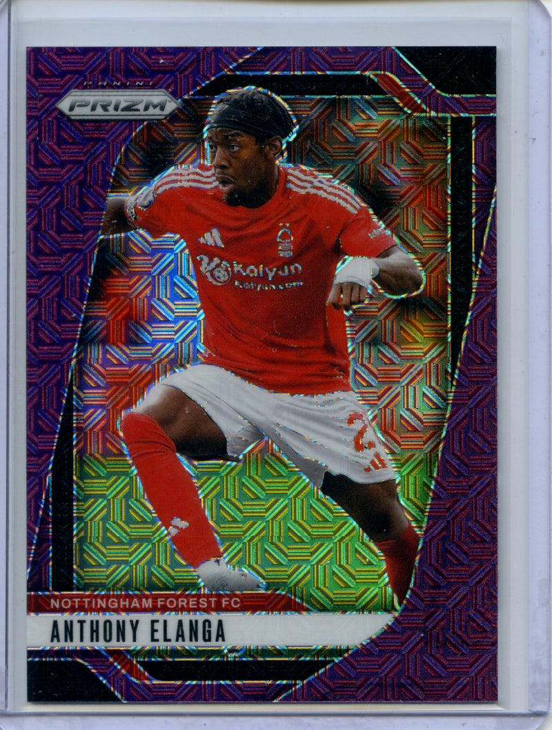 2024-25 Panini Prizm Premier League Anthony Elanga Purple Mojo 4/25