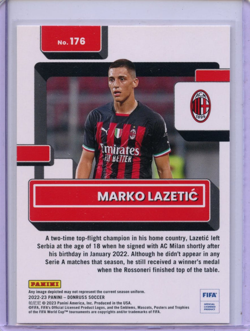 2022-23 Donruss FIFA Marko Lazetic Rated Rookie