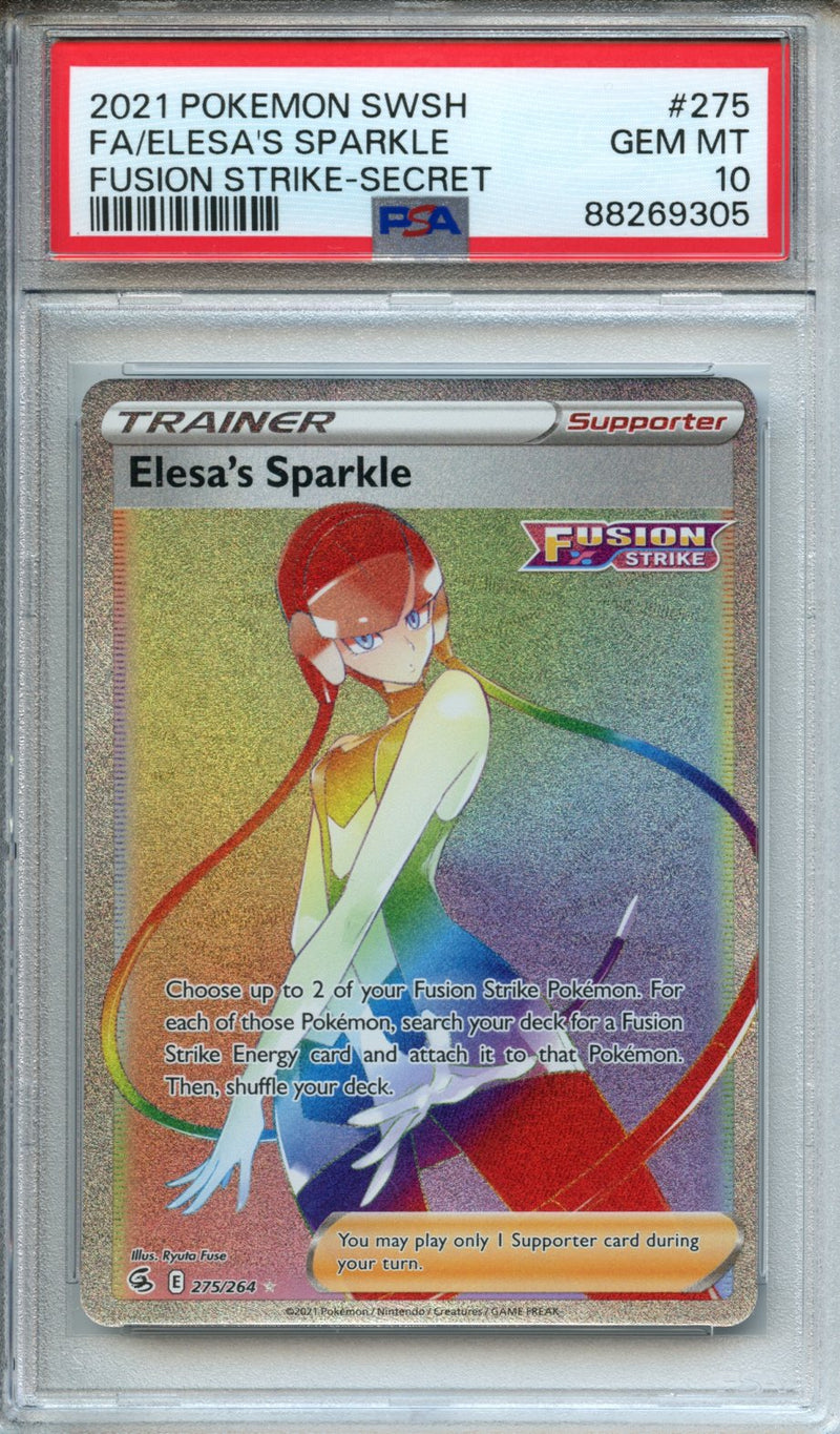 2021 Pokemon Sword & Shield Fusion Strike Secret Full Art Elesa's Sparkle