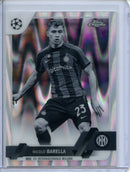 2022-23 Topps Chrome UEFA Nicolo Barella Black & White Ray Wave