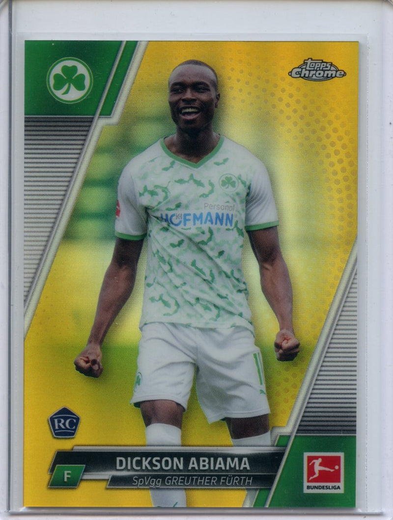 2021-22 Topps Chrome Bundesliga Soccer Dickson Abiama Gold Refractor 44/50