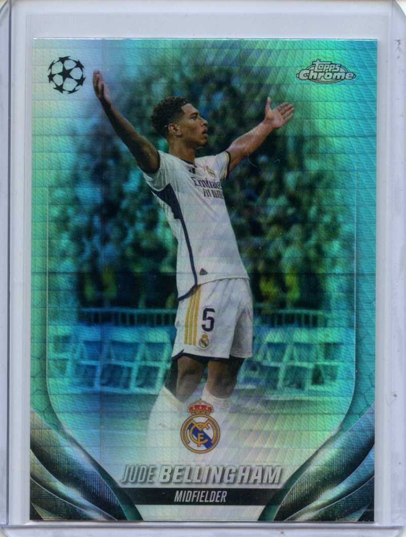 2023-24 Topps Chrome UEFA Jude Bellingham Aqua Prism Refractor