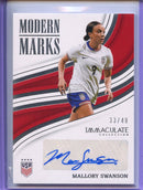 2023-24 Panini Immaculate Mallory Swanson Modern Marks Silver 33/49