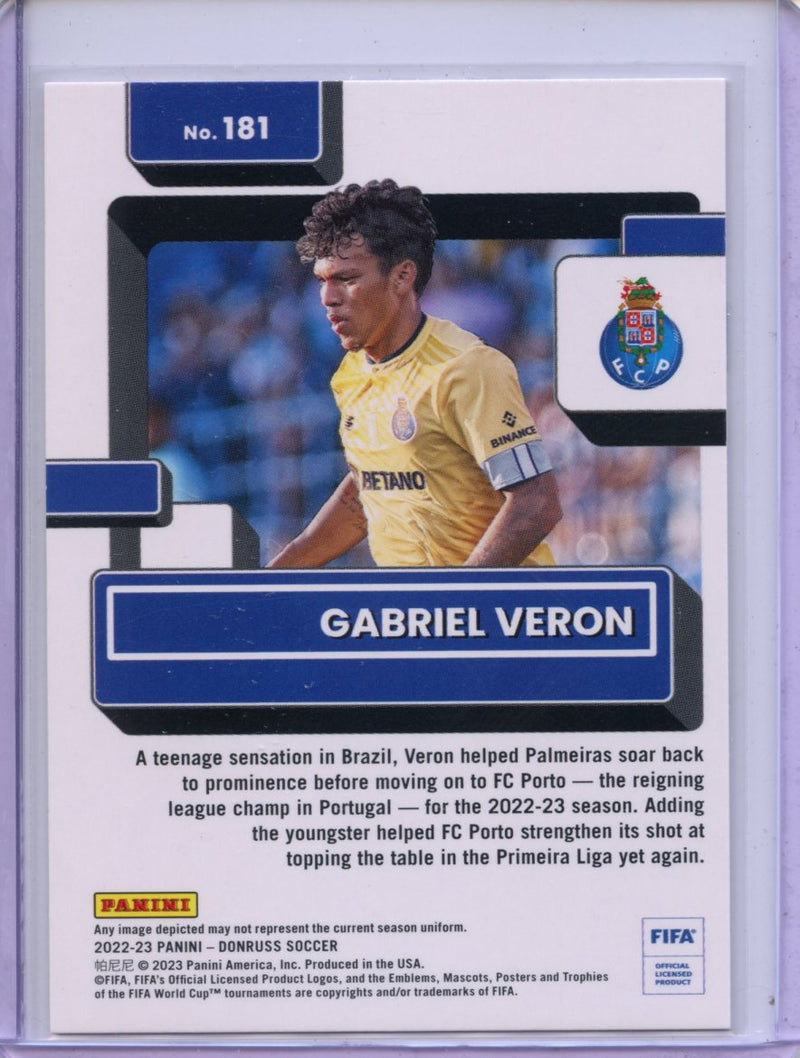 2022-23 Donruss FIFA Gabriel Veron Rated Rookie