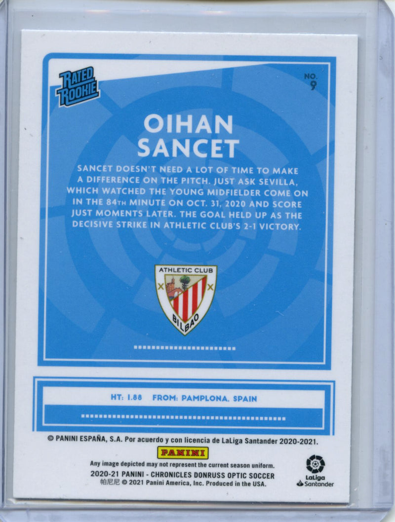 2020-21 Panini Chronicles Oihan Sancet Donruss Optic Rated Rookies La Liga